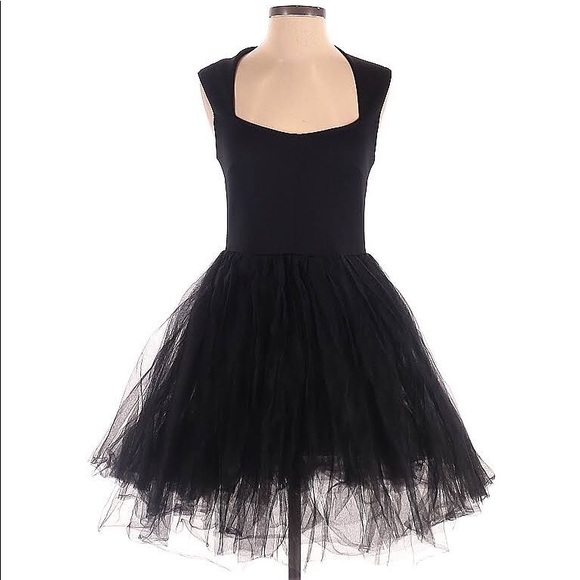ALLISON PARRIS Dancefloor Diva Dress Black Tulle LBD 2 - Picture 4 of 10